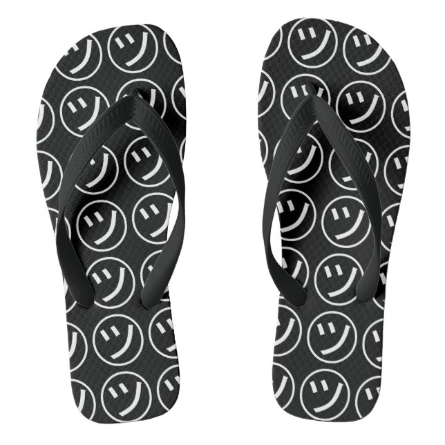 ㋡ Tsu Kana Katakana Smiling Emoji / Emoticon Thongs (Footbed)