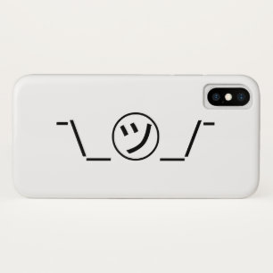 Tsu Kana Shrug Emoticon ¯\_㋡_/¯ Japanese Kaomoji iPhone X Case