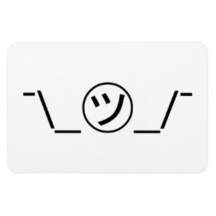 Tsu Kana Shrug Emoticon ¯\_㋡_/¯ Japanese Kaomoji Magnet