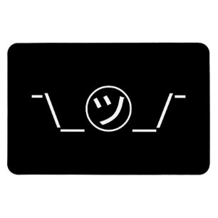 Tsu Kana Shrug Emoticon ¯\_㋡_/¯ Japanese Kaomoji Magnet