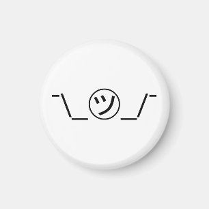 Tsu Kana Shrug Emoticon ¯\_㋡_/¯ Japanese Kaomoji Magnet