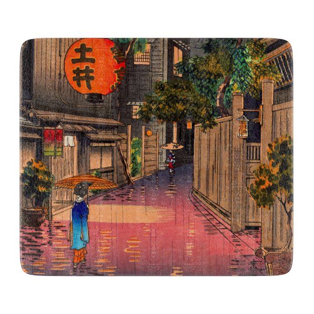 Tsuchiya Koitsu - Evening at Ushigome Cutting Board (Front)