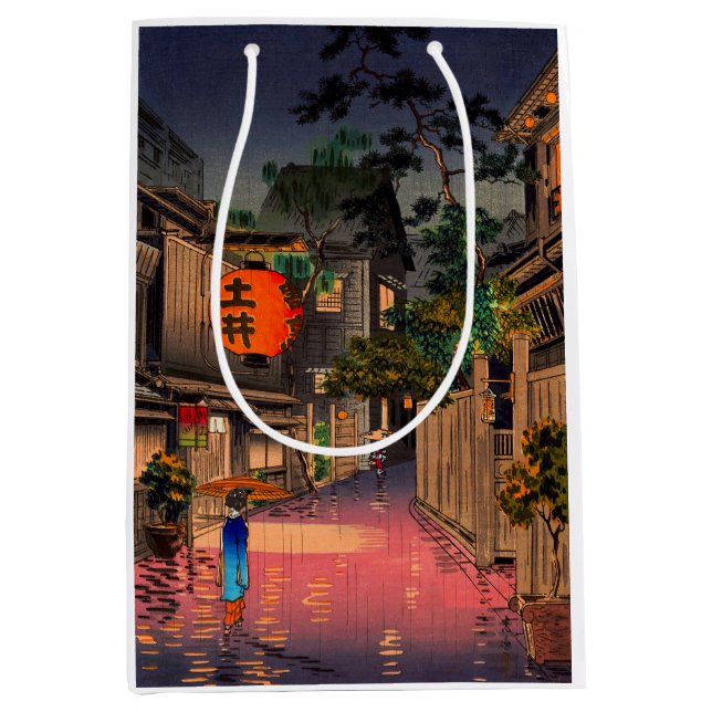 Tsuchiya Koitsu - Evening at Ushigome Medium Gift Bag (Front)