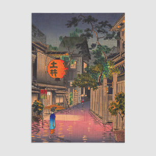 Tsuchiya Koitsu - Evening at Ushigome Tissue Paper