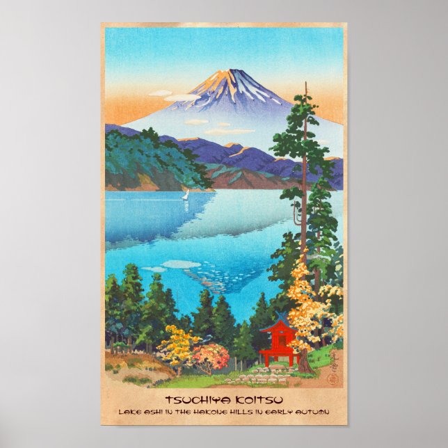 Tsuchiya Koitsu Lake Ashi in the Hakone Hills Poster (Front)
