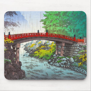 Tsuchiya Koitsu Nikko Sacred Bridge japanese scene Mouse Pad