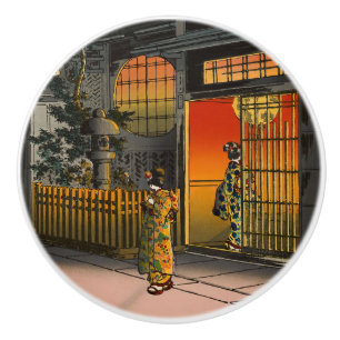 Tsuchiya Koitsu - Side Street Araki in Yotsuya Ceramic Knob