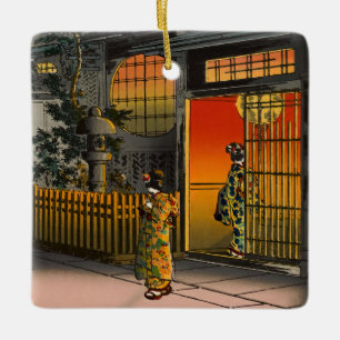 Tsuchiya Koitsu - Side Street Araki in Yotsuya Ceramic Ornament