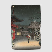 Tsuchiya Koitsu - Snow at Nezu Shrine