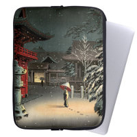 Tsuchiya Koitsu - Snow at Nezu Shrine