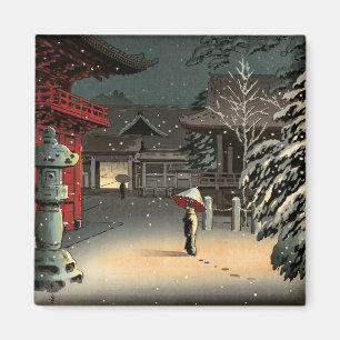 Tsuchiya Koitsu - Snow at Nezu Shrine Magnet