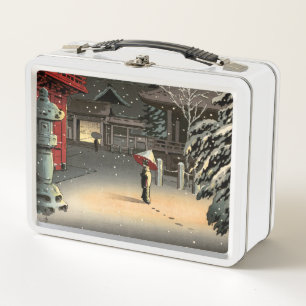 Tsuchiya Koitsu - Snow at Nezu Shrine Metal Lunch Box