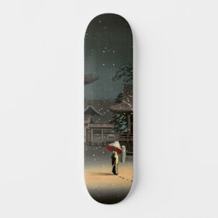 Tsuchiya Koitsu - Snow at Nezu Shrine Skateboard