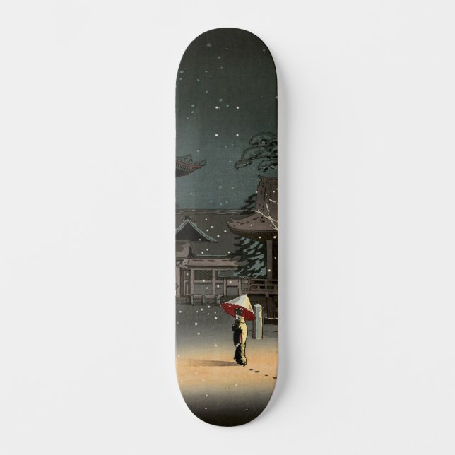 Tsuchiya Koitsu - Snow at Nezu Shrine Skateboard (Front)