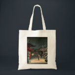 Tsuchiya Koitsu - Snow at Nezu Shrine Tote Bag<br><div class="desc">Snow at Nezu Shrine / Woman in Snow - Tsuchiya Koitsu,  Woodblock color print,  1934</div>