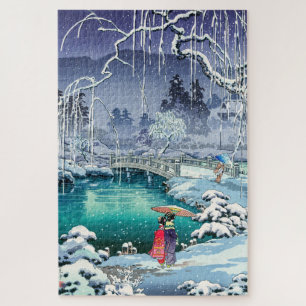 Tsuchiya Koitsu - Spring Snow at Maruyama Jigsaw Puzzle