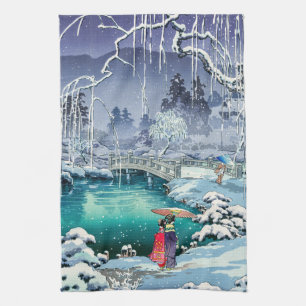 Tsuchiya Koitsu - Spring Snow at Maruyama Tea Towel