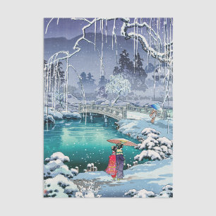 Tsuchiya Koitsu - Spring Snow at Maruyama Tissue Paper
