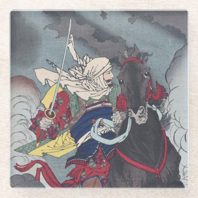 Tsukioka Yoshitoshi's Kenshin Glass Coaster (Front)
