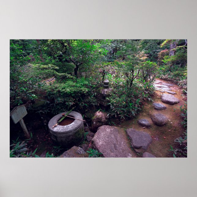 TSUKUBAI BASIN at KOTO-IN TEMPLE Poster (Front)