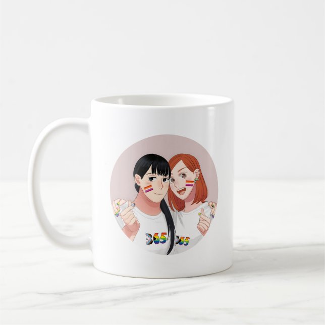 Tsukuritai Onna to Tabetai Onna | Pride Coffee Mug (Left)