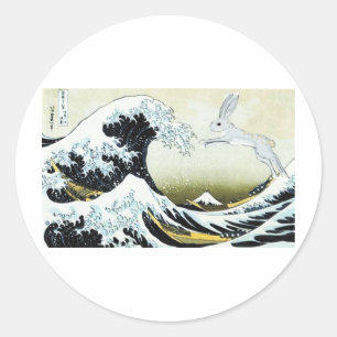 TSUNAMI BUNNY CLASSIC ROUND STICKER
