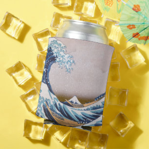 Tsunami Great Wave off Kanagawa Japan by Hokusai Can Cooler
