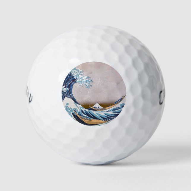 Tsunami Great Wave off Kanagawa Japan by Hokusai Golf Balls (Front)