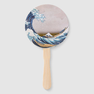 Tsunami Great Wave off Kanagawa Japan by Hokusai Hand Fan