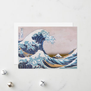 Tsunami Great Wave off Kanagawa Japan by Hokusai Holiday Card