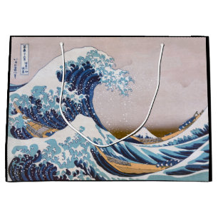 Tsunami Great Wave off Kanagawa Japan by Hokusai Large Gift Bag