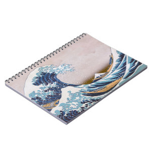 Tsunami Great Wave off Kanagawa Japan by Hokusai Notebook