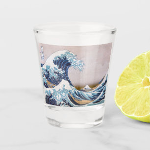 Tsunami Great Wave off Kanagawa Japan by Hokusai Shot Glass