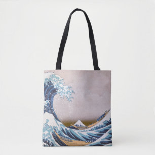 Tsunami Great Wave off Kanagawa Japan by Hokusai Tote Bag