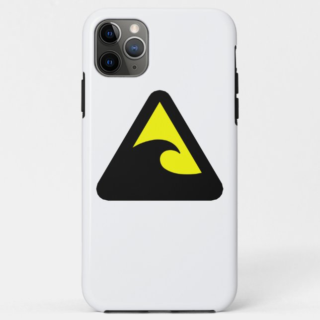 Tsunami Hazard Sign Case-Mate iPhone Case (Back)