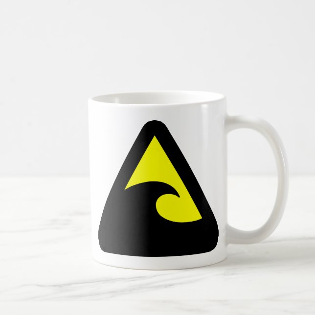 Tsunami Hazard Sign Coffee Mug (Right)