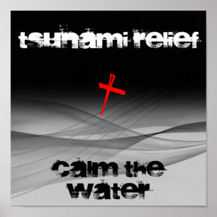 TSUNAMI RELIEF CALM THE WATER POSTER