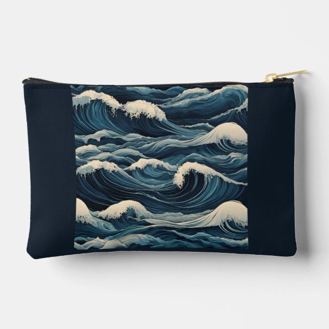 Tsunami Waves Accessory Pouch (Back)