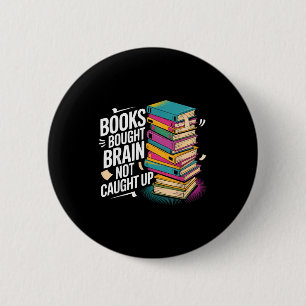 Tsundoku definition bibliophile bookish book lover 6 cm round badge