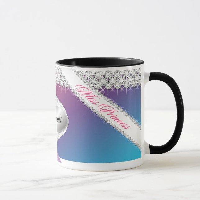 TT-Diamond Bliss Personalised Ethnic Mug | Purple (Right)