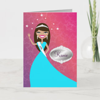TT-Miss Beauty Princess Brunette | Congratz Card