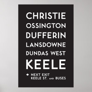 TTC - Bloor-Danforth Christie Poster