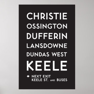 TTC - Bloor-Danforth Christie Poster