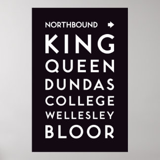 TTC - Northbound Stations Poster