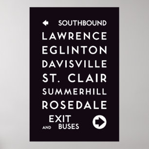 TTC - Southbound Stations Poster