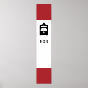 TTC Streetcar Stop Poster w/ Personalised Route #
