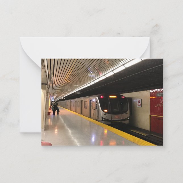 TTC Toronto Subway Lawrence Station Note Card (Front)