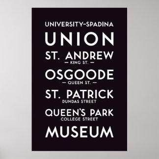 TTC - University-Spadina Poster