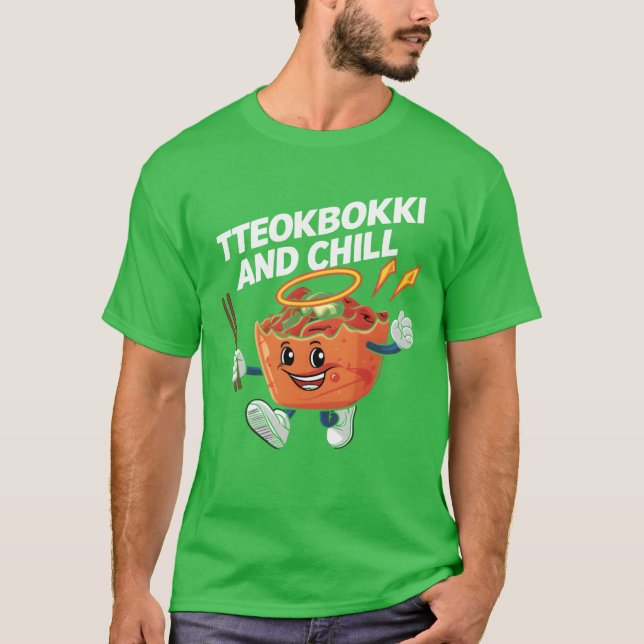 Tteokbokki And Chill Korean Food Love boy T-Shirt (Front)