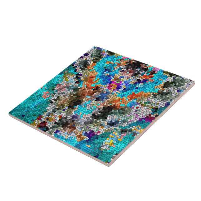 TTEQOTGCubismINV SGDRKDP BLUE Ceramic Tile (Side)